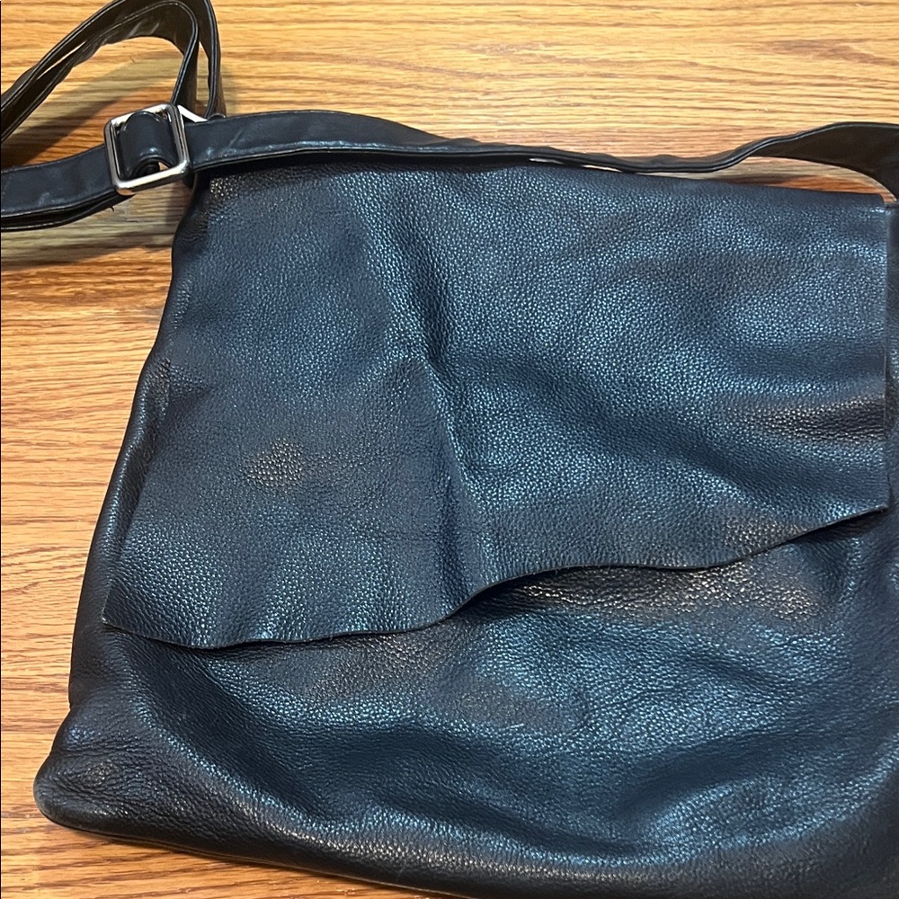 Black Leather Crossbody Bag
